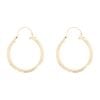 9ct Yellow Gold Flat Textured Hoop Earrings