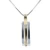 9ct Yellow and White Gold Fancy Pendant And Chain 16"