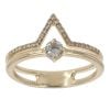 14ct Yellow Gold 0.35ct Diamond Wishbone Solitaire Ring