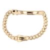 Children's 14ct Yellow Gold Monaco Train ID Classic Plain Lock Bracelet 5"