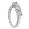9ct White Gold 0.25ct Brilliant Cut Diamond Trilogy Ring