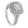 18ct White Gold 1.00ct Diamond Cluster Ring