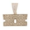 9ct Yellow Gold Cubic Zirconia Razorblade Pendant