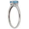 9ct White Gold 0.03ct Diamond and Apatite Dress Ring