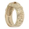 9ct Yellow Gold Patterned Double Buckle Ring