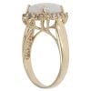 9ct Yellow Gold 0.20ct Diamond and Opal Cluster Ring