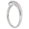 9ct White Gold 0.05ct Diamond Wishbone Ring