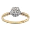 18ct Yellow Gold 0.33ct Brilliant Cut Diamond Cluster Ring