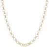 9ct Yellow Gold Patterned and Plain Belcher Chain 24"