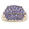 9ct Yellow Gold Tanzanite Cluster Ring