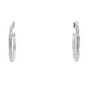 Silver Cubic Zirconia 33mm Hoop Earrings by Icesia