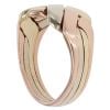 14ct Yellow White and Rose Gold Four Piece Puzzle Ring