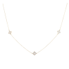 9ct Yellow Gold Mother Of Pearl Petal Necklace 16"