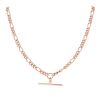 9ct Rose Gold Albert T-Bar Chain 16"