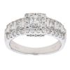 18ct White Gold 1.00ct Brilliant Cut Diamond Cluster Ring