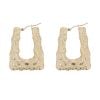9ct Yellow Gold Brickwork Handbag Earring
