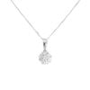 18ct White Gold 0.25ct Diamond Cluster Pendant And Chain 18"