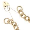 9ct Yellow Gold Heart Lock Charm Bracelet 8"