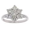 Platinum 1.10ct Diamond Cluster Ring