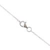 18ct White Gold 0.09ct Brilliant Cut Diamond Circles Pendant And Chain 16"