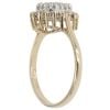 9ct Yellow Gold 0.18ct Diamond and White Aquamarine Ring