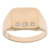 9ct Yellow Gold 0.05ct Diamond Signet Ring