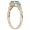 9ct Yellow Gold Cubic Zirconia and Green Gemstone Dress Ring