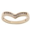 9ct Yellow Gold 0.25ct Brilliant Cut Diamond Wishbone Ring