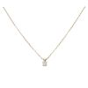 14ct Yellow Gold 1.00ct Princess Cut Diamond Solitaire Pendant And Chain 18"