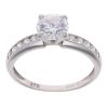 9ct White Gold Cubic Zirconia Solitaire Ring