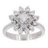 18ct White Gold 1.00ct Diamond Princess Cut Cluster Ring