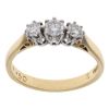 18ct Yellow Gold 0.50ct Brilliant Cut Diamond Trilogy Ring