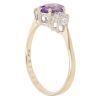 9ct Yellow Gold Amethyst And Cubic Zirconia Dress Ring