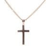 9ct Rose Gold Cross Pendant And Chain 18"