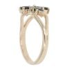 9ct Yellow Gold Sapphire And Cubic Zirconia Cluster Ring