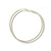 9ct Yellow Gold Cubic Zirconia Triple Row Tennis Bracelet