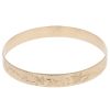 9ct Yellow Gold Patterned Solid Bangle