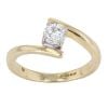 18ct Yellow Gold 0.33ct Diamond Solitaire Twist Ring