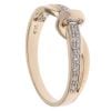 9ct Yellow Gold 0.10ct Diamond Crossover Ring