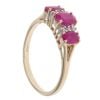 9ct Yellow Gold 0.06ct Diamond and Ruby Dress Ring