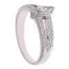 Platinum 0.75ct Marquise And Brilliant Cut Diamond Solitaire Ring
