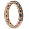 18ct Rose Gold 0.90ct Blue Diamond Eternity Ring