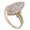 9ct Yellow Gold Cubic Zirconia Marquise Cluster Ring