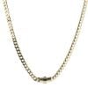 14ct Yellow Gold Monaco Curb Classic Plain Lock Chain 18"
