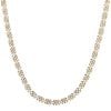 18ct Yellow, White And Rose Gold Floral Chain 16"