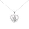 Silver St Christopher Heart Pendant And Chain 18" by Icesia