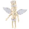 9ct Yellow Gold Cubic Zirconia Cherub Pendant