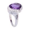 9ct White Gold Amethyst and Diamond Dress Ring
