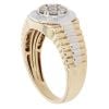 9ct Yellow and White Gold 0.50ct Diamond Signet Ring
