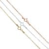 Silver, Yellow and Rose Gold Plated Layering Chains Set of Three